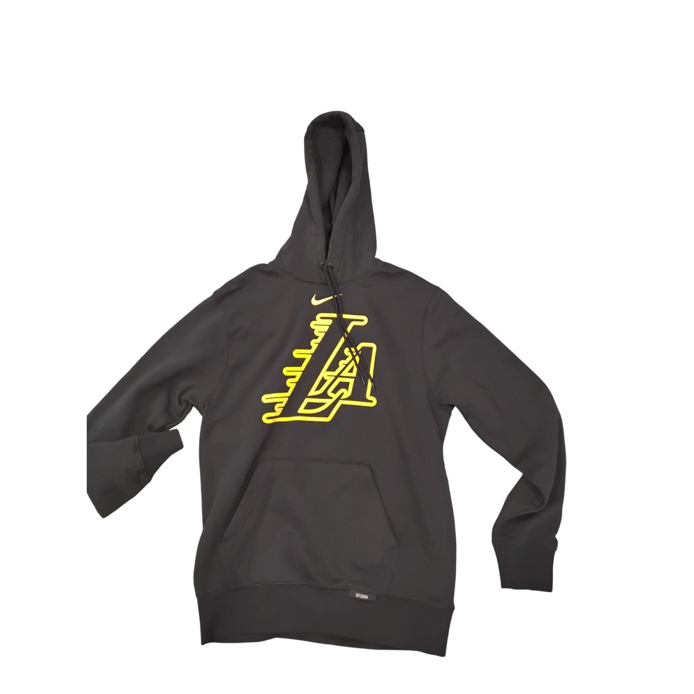 Nike NBA Los Angeles Lakers City Edition Black Hoodie Mens Small HQ5536-010